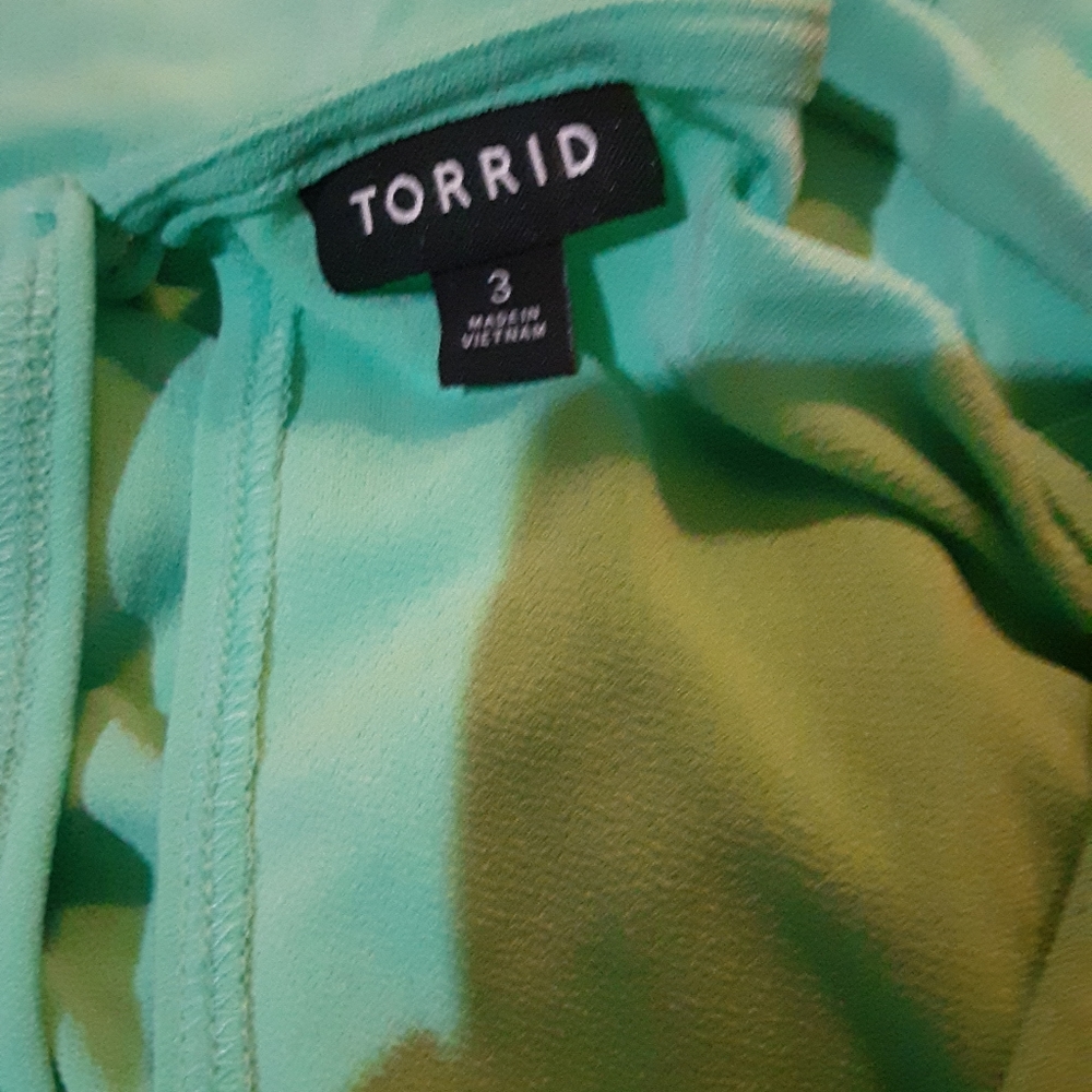🎈Last Call🎈NWOT Torrid Mint tiered midi dress - Picture 7 of 8